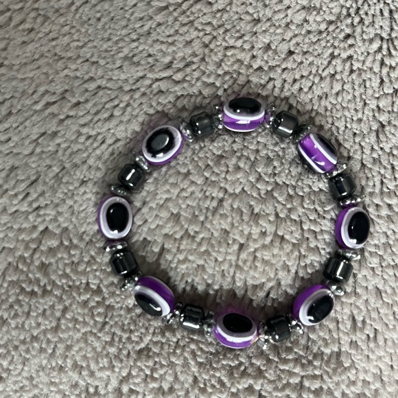 Purple Evil Eye Bracelet - Picture 2 of 2